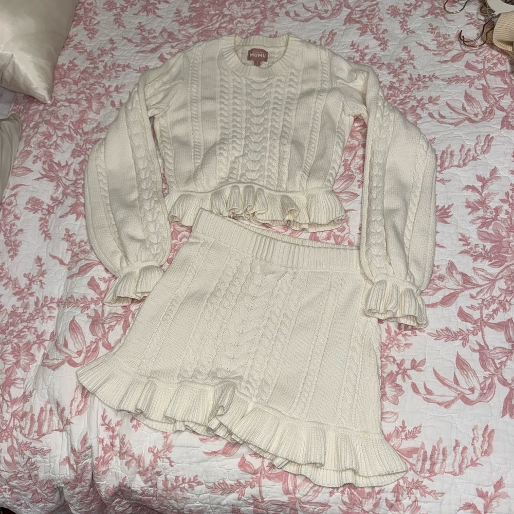 Show Me Your MuMu Cream Knit Set